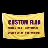 Bannière promotionnelle personnalisée en tissu polyester double face, drapeaux d'équipe de football avec logo, bannière personnalisée, drapeau d'entreprise imprimé sur mesure