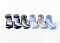 6 paires/lot de chaussettes antidérapantes en coton pour enfant, garçon, fille, bas de sol avec poignées en caoutchouc