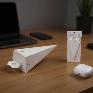 Scatola di Carta Pieghevole Ilan 6x6x18 Cm per Imballaggio Elettronica - Product Image 2