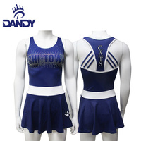 Conception imprimée fantaisie Cheerleading pratique porter des motifs sublimés Styles personnalisés exercice danse réservoirs hauts et jupe