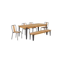 Ensemble de salle à manger Banc de salle à manger en bois Meubles de salle à manger Meubles de maison Fabricant vietnamien