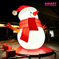 Bonhomme de neige gonflable géant de 3,5 m avec éclairage LED, décoration de Noël pour événements extérieurs, affichage dans les centres commerciaux