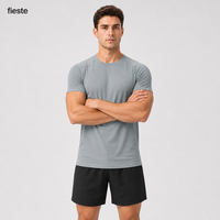 Maillot de football à manches courtes à séchage rapide, 85 % polyester, 15 % élasthanne, avec rembourrage de sécurité, compression, pour homme, gym