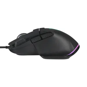 Wholesale Colorful Luminescent Mute Smooth Mouse Wired Rgb Gaming Mouse Ergonomics For PC KEYCEO OEM