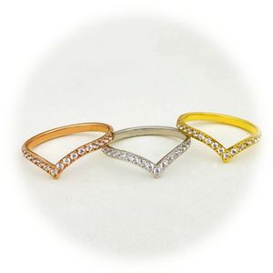 Bande de mariage en acier inoxydable à la mode avec zircon cubique pour les fiançailles et les fêtes Bagues de bijoux de promesse élégantes Cadeau pour les femmes - Product Image 1