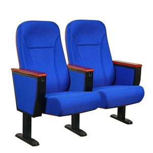Chaises d'auditorium Jiarunde C-809, sièges de théâtre en tissu bleu, chaise de rangée - Product Image 1
