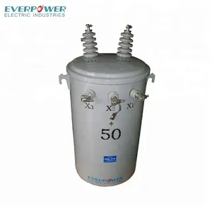 50kva dầu đắm mình một pha cực gắn biến áp