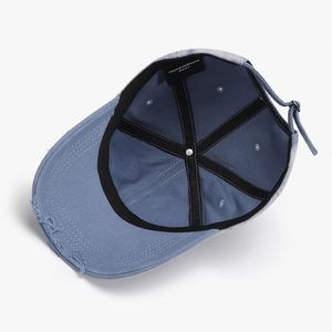 Casquette de baseball unisexe 6 panneaux en coton 100% délavé, doux, déchiré et teint, style mode outdoor, pour toutes les saisons, vente en gros - Product Image 4