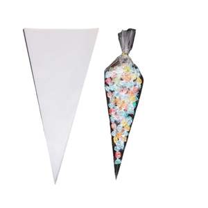 Bolsas de plástico transparentes triangulares OPP personalizadas para regalos y dulces, precio bajo, gran venta. - Product Image 2