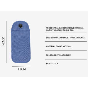 Étui en néoprène à motif vierge, protégé par RFID, verrouillable, avec fermeture éclair, doublure en polyester, longue pochette de rangement sécurisée - Product Image 2