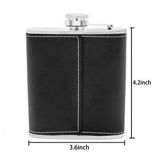 Gourde personnalisée gravée de 8 oz pour homme, ensemble gourde à vin en acier inoxydable et cuir, cadeau fête des pères pour papa, cadeau d'anniversaire pour mari - Product Image 6