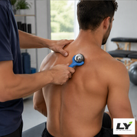 Balle de massage ABS avec poignée, rouleau manuel pour la relaxation musculaire, outil de libération des fascias pour le dos, le cou, les jambes, à domicile