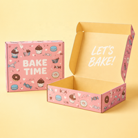 Caja de Papel con Logotipo Personalizado, Caja para Donuts con Logotipo, Caja Plegable para Donuts, Macarons, Chocolates, Dulces y Productos de Panadería