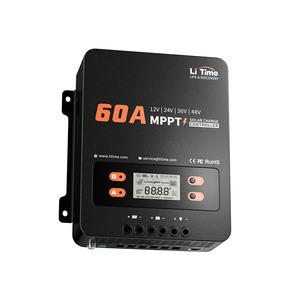 LiTime 12V/24V/36V/48V 고효율 99% 태양열 충전 컨트롤러 60A MPPT 블루투스 어댑터 870W-3480W 최대 PV 전력 FePO4 - Product Image 1