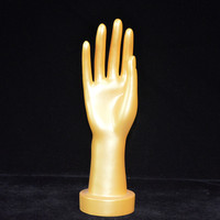 Mannequins de visage et de mains en or avec aimant en plastique pour l'affichage de bijoux, colliers, bagues, montres