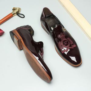 Zapatos de Vestir para Hombre de Alta Calidad, Nuevos, de Piel Vacuna, con Suela Oxford, Plantilla de Cuero Genuino, Mocasines Formales Planos para Bodas, Otoño - Product Image 1