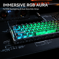 Clavier à interrupteurs magnétiques Attack Shark R68 HE en fibre de carbone, 8000Hz Rapid Trigger, 68 touches, précision RT de 0,005 mm, Snap Tap, RGB, Ink