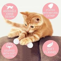 Jouet pour chat en feutre de laine bleu écologique et durable, avec coton et herbe à chat intégrée, bâton interactif à mâcher pour chaton, vente en gros d'usine