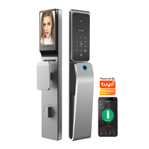 <span class=keywords><strong>2026</strong></span>年スマートドアロックTuya WiFi指紋＆顔認証カメラ付き木製ドア用ホームセキュリティ2年保証 - Product Image 1