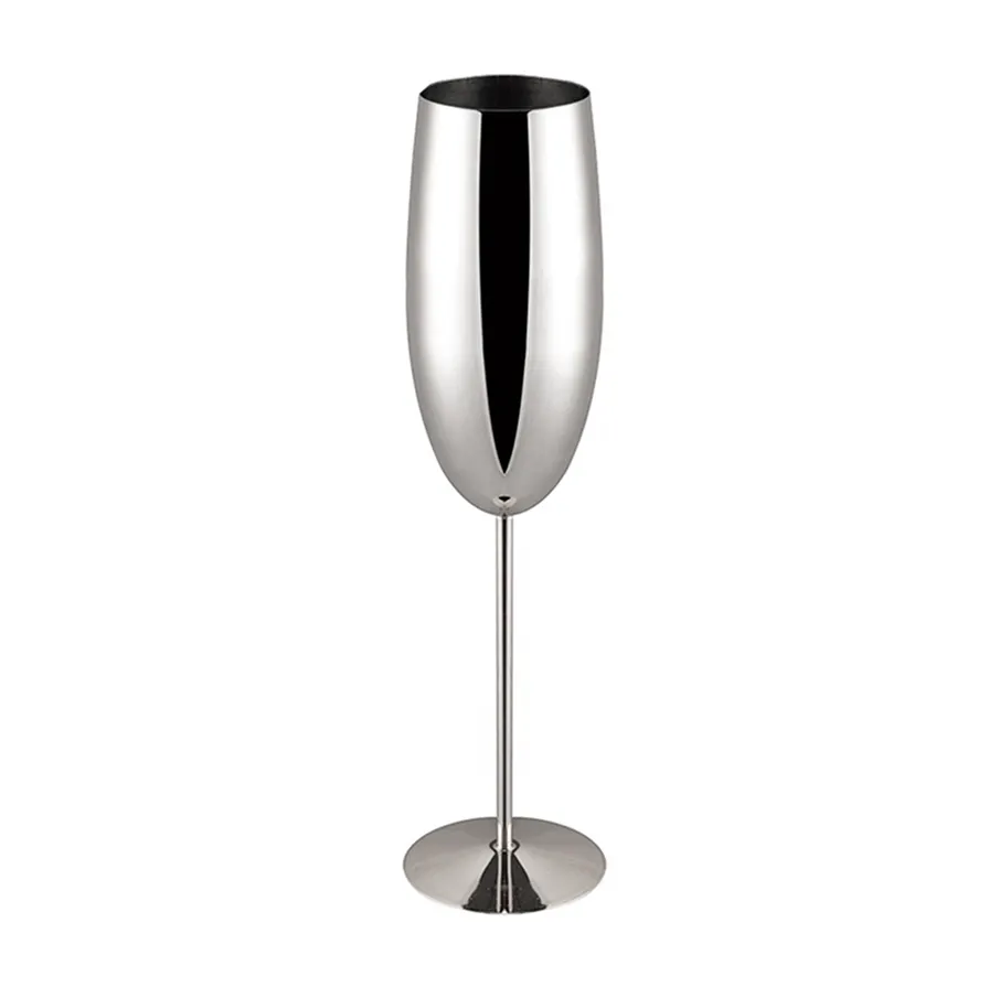 Copa de Metal de cobre dorado con Logo personalizado, copa de champán de acero inoxidable, copa de vidrio, 250ml