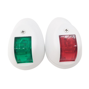 Led <b>Port</b> Starboard Light Red Green 12-24V Boat Marine Navigation Lights Pair <b>White</b> Housing - Product Image 1