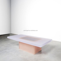 Design moderne nordique salon acrylique Rectangle Table basse créativité personnalisée Table à thé en acrylique mat
