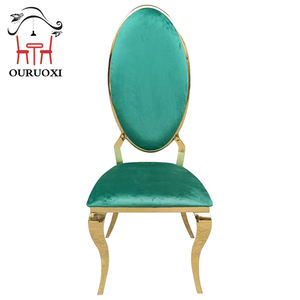 Silla de banquete de lujo, mueble tapizado de acero inoxidable para boda, banquete, Hotel, nuevo diseño - Product Image 4