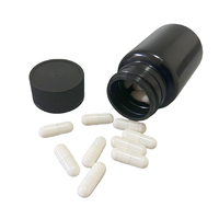 Haute populaire pp ou HDPE de qualité alimentaire 70ml noir et blanc médecine santé produit emballage bouteille de capsule en plastique