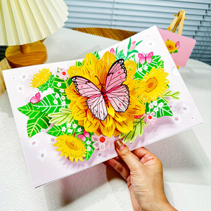 Tarjeta de Felicitación Creativa 3D con Diseño de Árbol de Mariposas para el Día de San Valentín, Tarjeta Pop-up Tallada en Papel, Regalo - Product Image 3