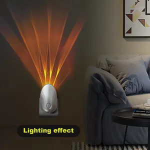 Lampu Sensor Led pintar lampu malam, colokan samping tempat tidur kamar tidur dalam ruangan