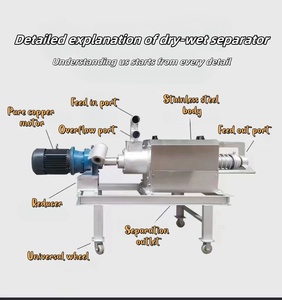 Ket không gỉ trang trại phân tách Phân Gà Phân Máy khử nước phân máy khử nước rắn tách chất lỏng - Product Image 2