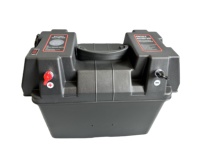 Caja de Plástico DC12V 24V con Puertos USB y Encendedor, Caja de Batería con Accesorios de Alimentación para Exteriores