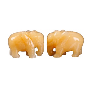 Cristales naturales Piedras curativas Mini elefante tallado a mano para venta al por mayor - Product Image 3