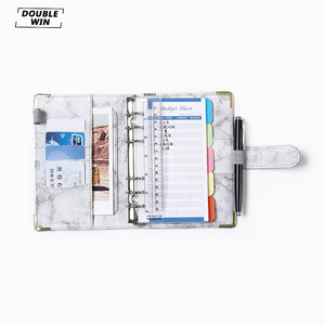 Organiseur de budget A6 en marbre personnalisé avec enveloppes à fermeture éclair pour l'argent – Vente en gros - Product Image 4