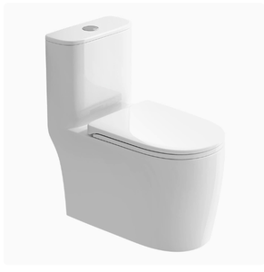 สุขภัณฑ์เซรามิกแบบกดสองปุ่ม ป้องกันกลิ่น สำหรับห้องน้ำในบ้าน - Product Image 1