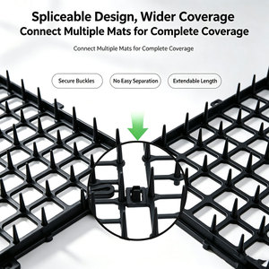 Rollo de Almohadilla Antigatos de Plástico PP de 16.4 Pies, Tira Sólida Impermeable, Ecológica, para Control de <span class=keywords><strong>Gatos</strong></span>/Perros/Aves en Jardines - Product Image 4