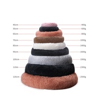Lit pour animaux de compagnie en gros d'usine lit confortable en peluche de luxe doux pour chiens chats lit pour chien beignet amovible matelas pour chien personnalisé