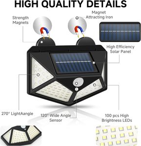 ไฟรั้วโซลาร์เซลล์ LED กันน้ำ IP65 พร้อมเซ็นเซอร์ตรวจจับความเคลื่อนไหวสำหรับภายนอกอาคาร มี 3 โหมดแสงสว่างสำหรับบ้าน - Product Image 2