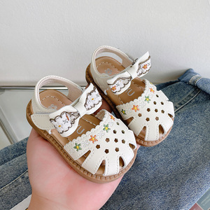 Chaussures Bébé Nœud Papillon 0-3 Ans Semelle Souple Princesse Sandales Creuses d'Été pour Tout-Petits Vente en Gros Sandales Fille Bébé - Product Image 5