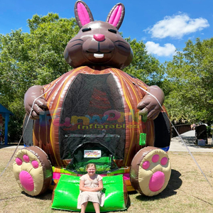 Wholesale commercial kids outdoor party jump bouncer big bouncy castle <b>inflatable</b> rabbit bouncing <b>house</b> - Product Image 2