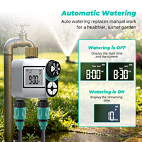 Temporizador de Riego Electrónico YAGO con Pantalla LCD de 2 Zonas, Flujo Máximo de 35L/Min, Temporizador Automático para Grifo, Kit de Rociadores y Nebulizadores