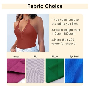 Vente en gros d'élasthanne à haute élasticité, coupe ajustée, respirant, col en V, gilet sexy évidé, débardeur blanc à licou pour femmes - Product Image 2