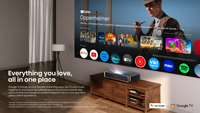 Proyector Hisense PT1 Global de Alcance Ultracorto 4K, 2500 ANSI, 3000:1, 80"-150", Compatible con Proyector Láser Tricolor 3D
