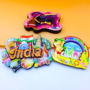 Multiple Countries Of Refrigerator Stickers Custom Design Personalized 3D Tourist Souvenir Gift Acrylic Fridge Magnets