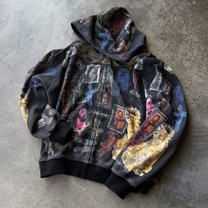 Sudadera con capucha de alta gama, diseño personalizado, con cremallera completa, 100% algodón, apliques, ecológica, estilo hip hop, marca de lujo, talla grande - Product Image 1