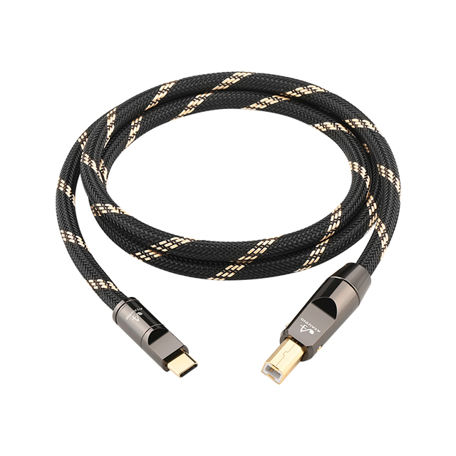For Hifi USB MIDI Audio Cable Printer DAC Decoder Guitar Type C B Pure Copper Gold-plated USB Connector for Computer/Speaker