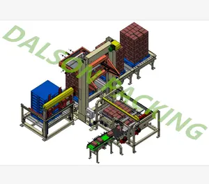 מלא אוטומטי קרטון תיק Palletizer מכונת עבור חיות מחמד או זכוכית בקבוקי מים אריזה/גבוהה מתלה מערה, gantry palletizer