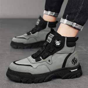 <strong>Mens</strong> <strong>Shoes</strong> Boots Midi British Style Retro Waterproof Outdoor Mountaineering Wear-resistant Motorcycle Work Thick Soled - Product Image 5