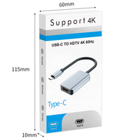 Adaptateur USB C vers HDTV 4K60Hz, câble adaptateur USB Type C vers HDTV