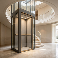 Ascenseur de villa personnalisable pour visites touristiques, à traction hydraulique, sans fosse, sans gaine, pour applications résidentielles intérieures et extérieures